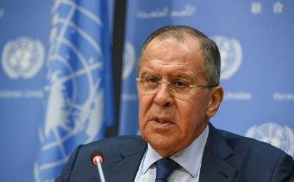 Russia's Foreign Minister Sergey Lavrov delivers remarks at a news conference at the 72nd United Nations General Assembly at U.N. headquarters in New York City, U.S. September 22, 2017.