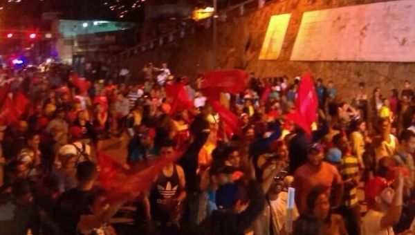 People celebrate in Venezuela, October 15, 2017.