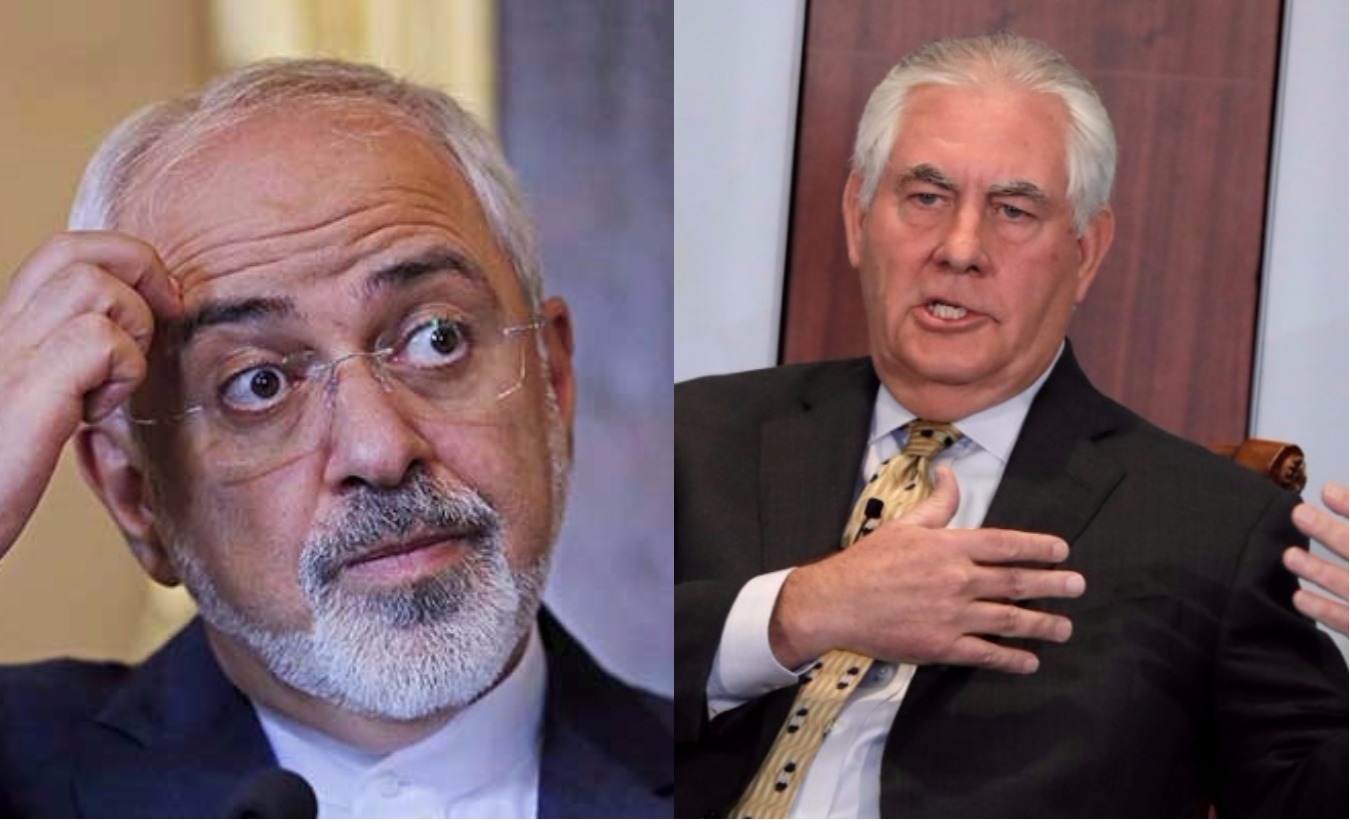 Iranian Foreign Minister Mohammad Javad Zarif (L) derided Rex Tillerson’s (R) commands as being dictated by Iran’s oil-rich arch-rival Saudi Arabia.