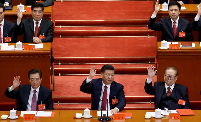 Xi Jinping at 19th Chinese Communist Party Congress.