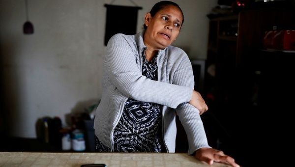 Asylum seeker Sandra Gutierrez in her home in Oakland, Calif.