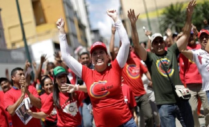 Supporters of the National Constituent Assembly in Caracas.
