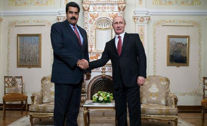 Venezuelan President Nicolas Maduro and Russian President Vladimir Putin.