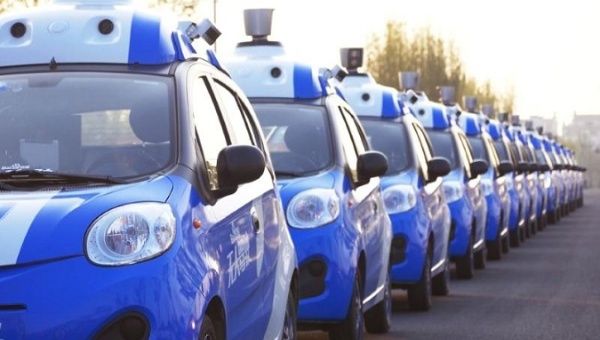 Baidu conducts an autonomous driving road testing in Wuzhen, Zhejiang Province, China.