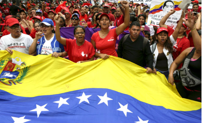 Supporters of Venezuela's Bolivarian Revolution.