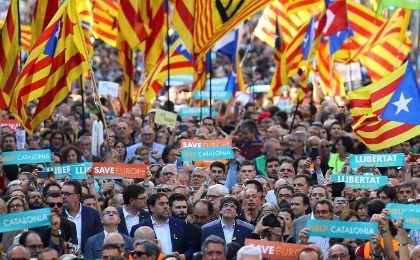 Protests sparked in October after the Spanish government cracked down on Catalonia's secessionist movement.