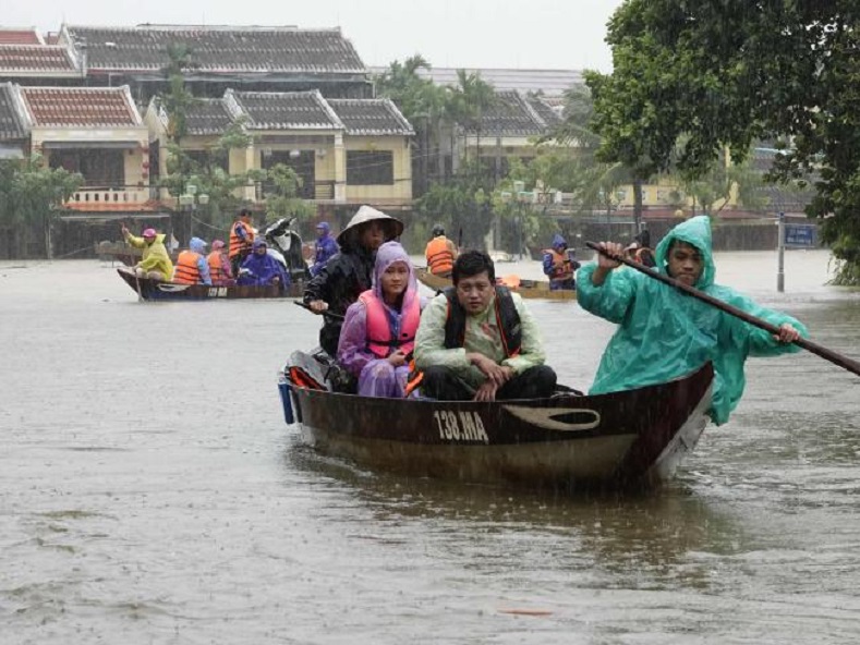 Over 10,000 homes across the country are submerged, Vietnam’s disaster management authority said Tuesday.
