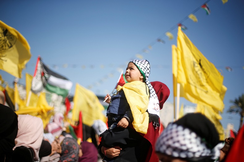 Supporters of all ages pay tribute to Arafat in the Gaza Strip. Israel controls Gaza's airspace and territorial waters, as well as controlling its borders and the flow of basic needs of Palestine residents such as water and medicine. 