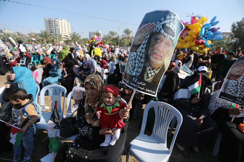 Palestinians honor one of their long-standing leaders.