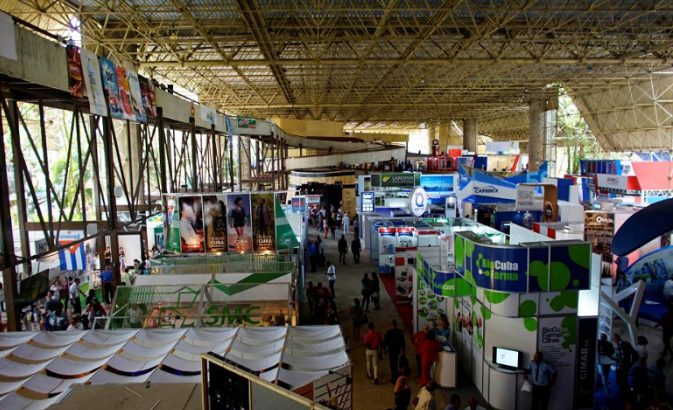 Pavilion stalls run by Cuban companies at the island's annual trade fair in Havana this month.