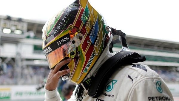 Formula One World Champion Lewis Hamilton, who crashed out of the Brazilian GP qualifying in Sao Paulo at 160mph on Saturday. 