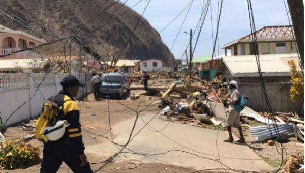 Devastation in Dominica in the wake of Hurricane Maria. 