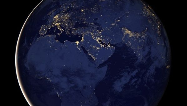 Dark side of the Earth taken from Suomi NPP, 06/12/2012
