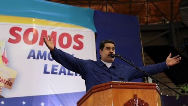 Venezuela's President Nicolas Maduro speaks during an event with supporters in La Guaira, Venezuela November 16, 2017.