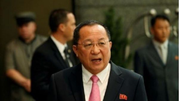 Foreign Minister Ri Yong-ho of the DPRK.