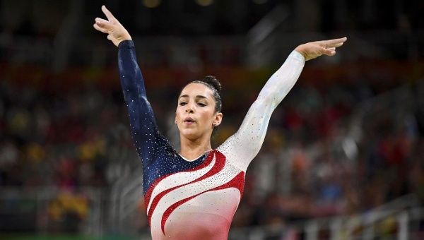  Alexandra Raisman of Team U.S.A. competes on the beam during the women's team final in Artistic Gymnastics at the 2016 Rio Olympics in Rio de Janeiro, Brazil, August 9, 2016.
