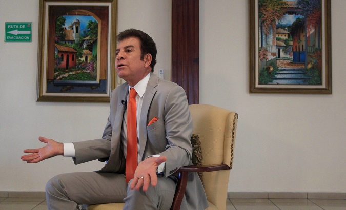 Salvador Nasralla during an interview with Reuters in Tegucigalpa, Honduras, Nov. 28, 2017.