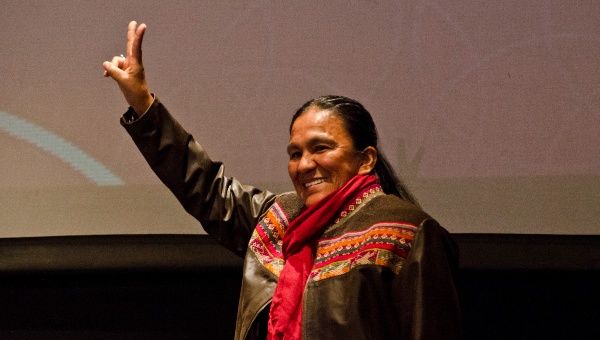 Indigenous Argentine activist Milagro Sala, who has been acquitted of criminal charges involving threats against law enforcement. 