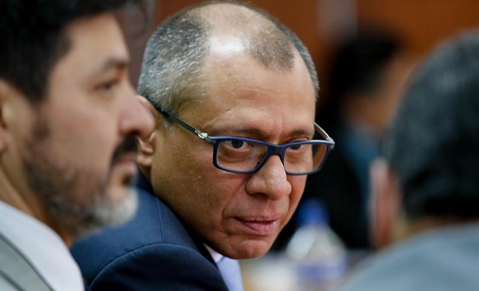 Ecuador's suspended Vice-President Jorge Glas during a hearing on December 8.