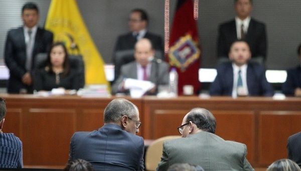 Ecuadorean VP Jorge Glas attends his trial on bribery from Odebrecht
