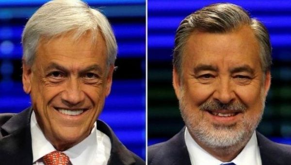 Chilean presidential candidates, Sebastián Piñera (L) and Alejandro Guillier (R), to faceoff.