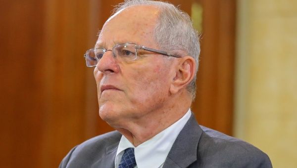 Peruvian President Pedro Pablo Kuczynski gives an interview to the media at the Government Palace in Lima, Peru, Dec. 17, 2017