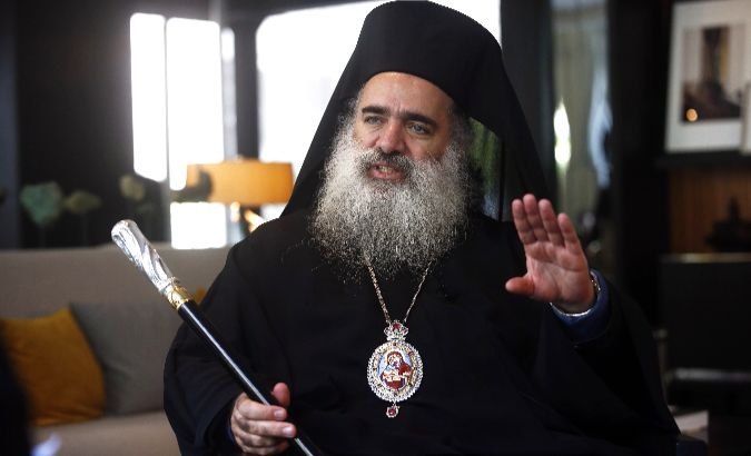 Atallah Hanna, the archbishop of the Greek Orthodox Church of Jerusalem, said relocating the U.S. embassy gives 