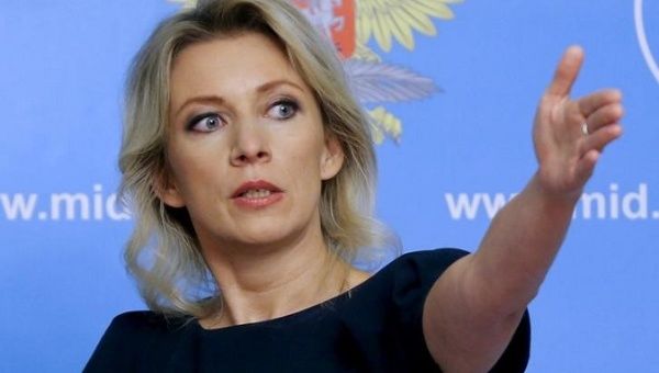 Spokeswoman of the Russian Foreign Ministry Maria Zakharova gestures as she attends a news briefing in Moscow, Russia, Oct. 6, 2015.
