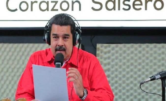 Maduro during his radio show.