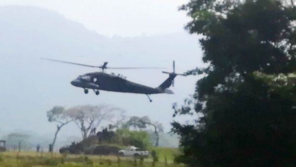 UH-60 Black Hawks from the Joint Task Force-Bravo military base spotted in Guatemalan territory.