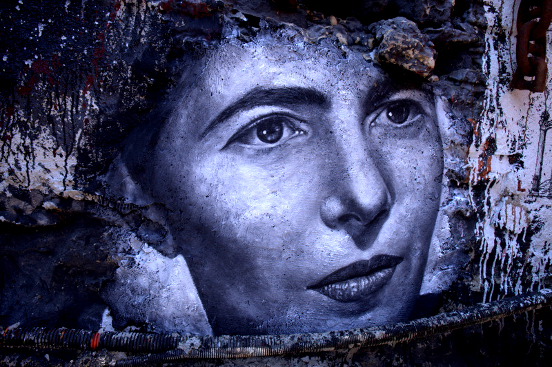 Portrait of French feminist icon and philosopher Simone de Beauvoir.
