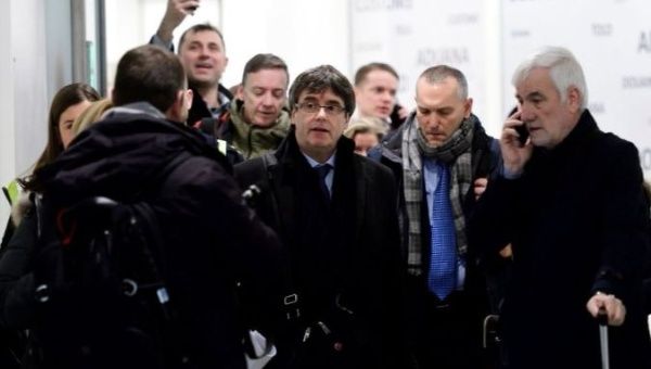 Catalan ex-leader Carles Puigdemont arrives at Copenhagen.