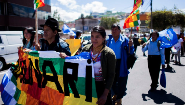 Indigenous and environmental organizations arrive in Quito to demand an end to mining concessions.