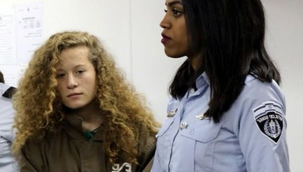 Seventeen-year-old Palestinian, Ahed Tamimi, was arrested late last year. 
