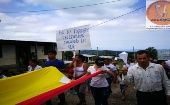 Campesinos colombianos rechazan violencia en Filo Gringo