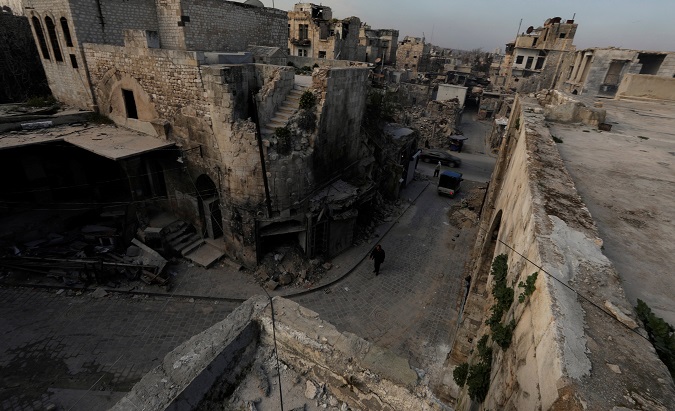 Rubbled city of Aleppo, Syria February 8, 2018
