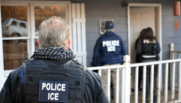 U.S. Immigration and Customs Enforcement (ICE) officers conduct a targeted enforcement operation in Atlanta, Georgia, U.S. on February 9, 2017. 