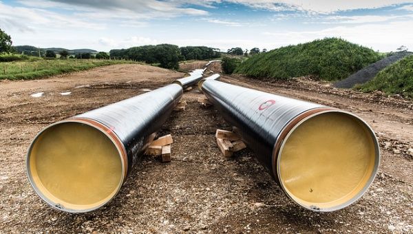 Pipeline stock photograph.