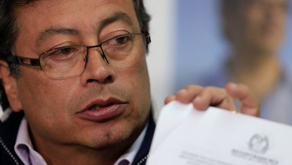 Gustavo Petro has accused media and other powerful institutions of targeting his campaign. 