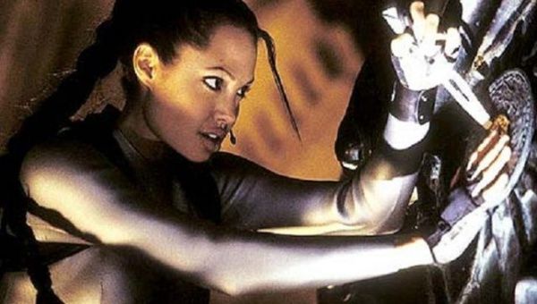 Hollywood starlet Angelina Jolie as the movie version of the iconic Lara Croft character from hit video game Tomb Raider.