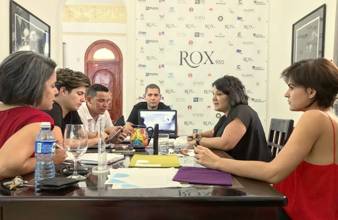 Group of ROX 95 members brainstorming ideas.