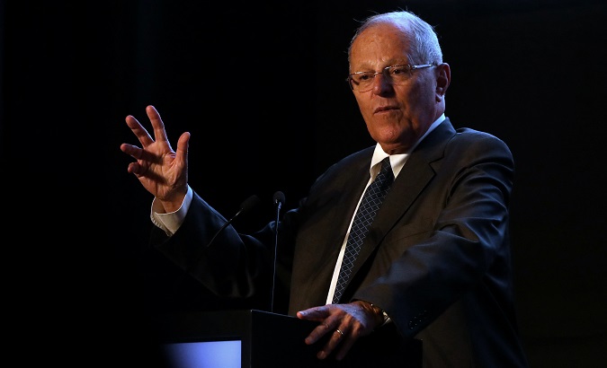 Peru's President Pedro Pablo Kuczynski participates in an event to present a balance of Peru's exports during 2017 in Lima, Peru March 13, 2018