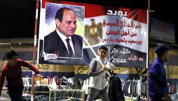 The streets of Cairo are littered with campaign banners and posters of el-Sisi.