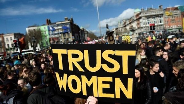 Campaigners stage a protest to demand more liberal abortion laws, in Dublin, Ireland March 8, 2017