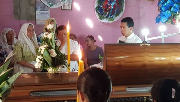 Walter Osmir Vazquez's funeral in his hometown Lolotique. April 1, 2018.