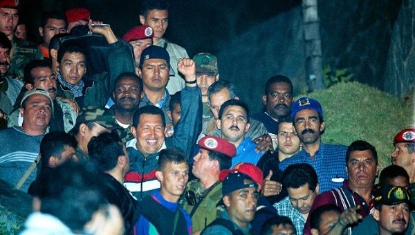 Late President Hugo Chavez was received by the people upon returning to Miraflores presidential palace. 