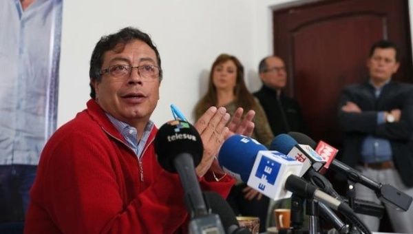 Colombian presidential candidate Gustavo Petro.