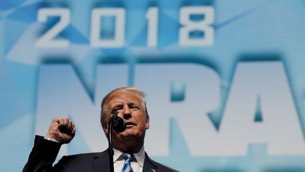 Speaking at an NRA congress Trump said U.S. immigration laws were written by people who 
