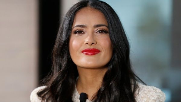 Salma Hayek poses in Cannes, France May 13, 2018. 