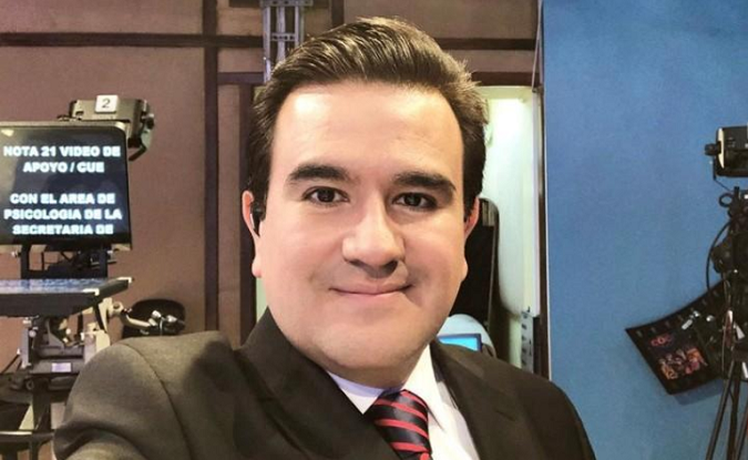 A Mexican journalist, Juan Carlos Huerta Gutierrez, takes a selfie, in Villahermosa, Mexico in this image uploaded to social media on February 27, 2018.